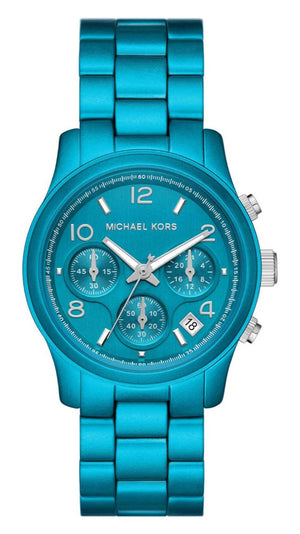 Michael Kors Runway Limited Edition Blue Dial Blue Steel Strap Watch for Women - MK7479LE