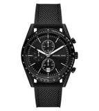 Michael Kors Accelerator Chronograph Black Dial Black Nylon Strap Watch for Men - MK9143