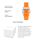 Michael Kors Maritime Three-Hand Analog Black Dial Orange Silicone Strap Watch for Men - MK9157