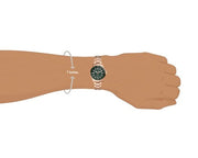 Fossil Blue Dive Three Hand Green Dial Rose Gold Steel Strap Watch For Women - ES5371