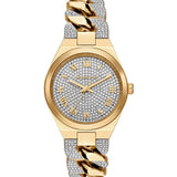 Michael Kors Lennox Pavé Crystals Silver Dial Two Tone Steel Strap Watch for Women - MK7487