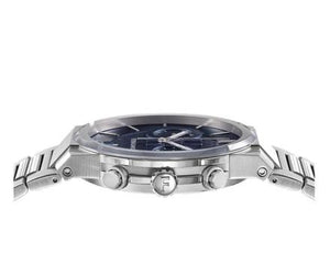 Salvatore Ferragamo Sapphire Chrono Blue Dial Silver Steel Strap Watch for Men - SFME01123