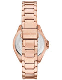 Michael Kors Kacie Three-Hand White Dial Rose Gold Steel Strap Watch for Women - MK4853