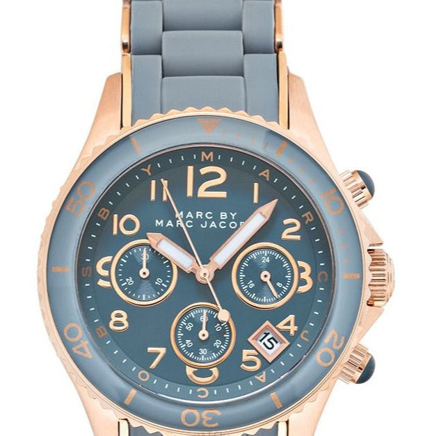 Marc Jacobs Rock Chronograph Grey Dial Grey Silicone Strap  display picture 1