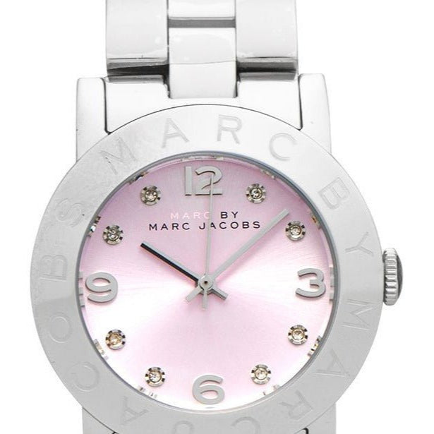 Marc Jacobs Amy Life Pink Dial Silver Steel Strap Watch for  display picture 2