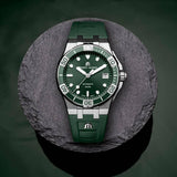 Maurice Lacroix Aikon Venturer Green Dial Green Rubber Strap Watch for Men - AI6057-SSL50-630-5