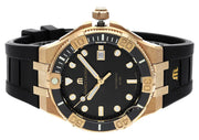 Maurice Lacroix Aikon Venturer Black Dial Black Rubber Strap Watch For Men - AI6058-BRZ0B-330-2