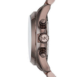 Michael Kors Bradshaw Chronograph Brown Dial Brown Steel Strap Watch For Women - MK6247