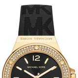 Michael Kors Mini Lennox Quartz Black Dial Black Silicone Strap Watch For Women - MK7281