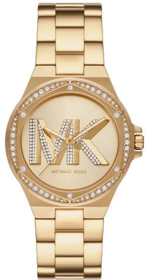 Michael Kors Lennox Gold Dial Gold Steel Strap Watch For Women - MK1062