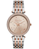 Michael Kors Darci Rose Gold Dial Two Tone Steel Strap Watch for Women - MK3726