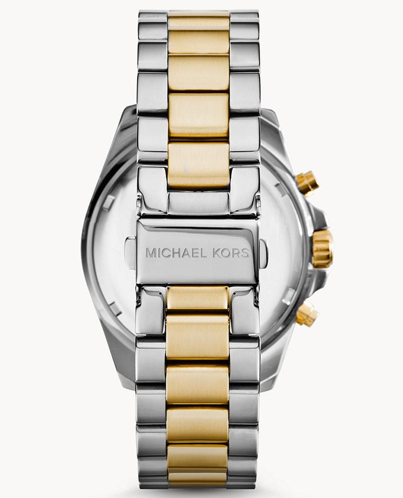 Michael Kors Bradshaw Navy Blue Dial Two Tone Steel Strap Watch for Women - MK5976