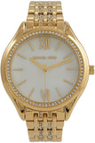 Michael Kors Mindy Three Hand White Dial Rose Gold Steel Strap Watch for Women - MK7078