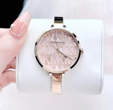 Michael Kors Naia Quartz Rose Gold Dial Rose Gold Steel Strap Watch for Women - MK4679