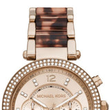 Michael Kors Parker Chronograph Rose Gold Dial Two Tone Steel Strap Watch For Women - MK6832