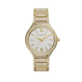 Michael Kors Kerry Quartz Gold Dial Gold Steel Strap Watch For Women - MK3360