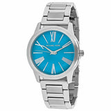 Michael Kors Hartman Quartz Blue Dial Silver Steel Strap Watch For Women - MK3519