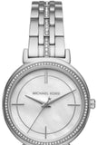 Michael Kors Cinthia White Mother of Pearl Dial Silver Steel Strap Watch for Women for Women - MK3641