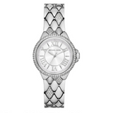 Michael Kors Camille Pave Crystals Silver Dial Silver Steel Strap Watch for Women - MK4804