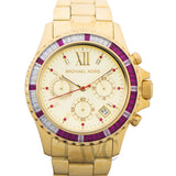 Michael Kors Everest Chronograph Gold Dial Gold Steel Strap Watch for Women - MK5871
