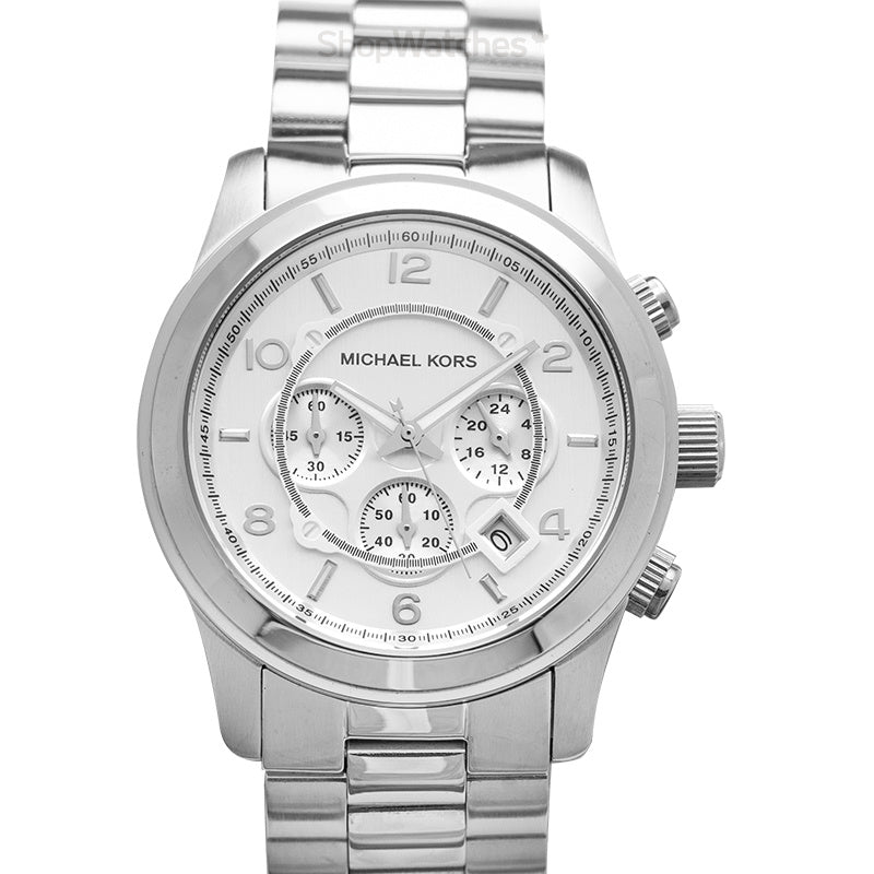 Michael kors silver oversized runway watch mk8086 Clearance