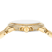Michael Kors Camile Analog White Dial Gold Steel Strap Watch for Women - MK4801