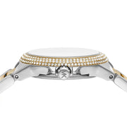 Michael Kors Camille Multifunction Silver Dial Two Tone Steel Strap Watch For Women - MK6982
