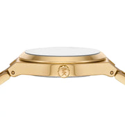 Michael Kors Lennox Analog Blue Dial Gold Steel Strap Watch for Women - MK7460