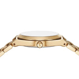 Michael Kors Lennox Three-Hand Gold Dial Gold Steel Strap Watch for Women - MK7500