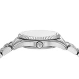 Michael Kors Lexington Three-Hand Silver Dial Silver Steel Strap Watch for Women - MK4843