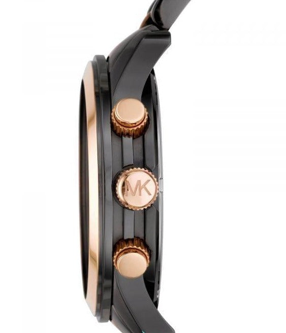Michael Kors Runway Chronograph Grey Dial Two Tone Steel Strap Unisex Watch - MK8189