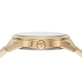 Michael Kors Ritz Pave Crystals Gold Dial Gold Steel Strap Watch for Women - MK6862