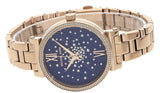 Michael Kors Sofie Analog Quartz Blue Dial Rose Gold Steel Strap Watch For Women - MK3971