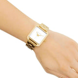 Michael Kors Lake Quartz White Dial Gold Steel Strap Watch For Women - MK3644