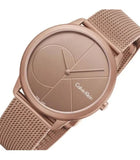 Calvin Klein Minimal Quartz Pink Gold Dial Pink Gold Mesh Bracelet Watch for Men - K3M11TFK