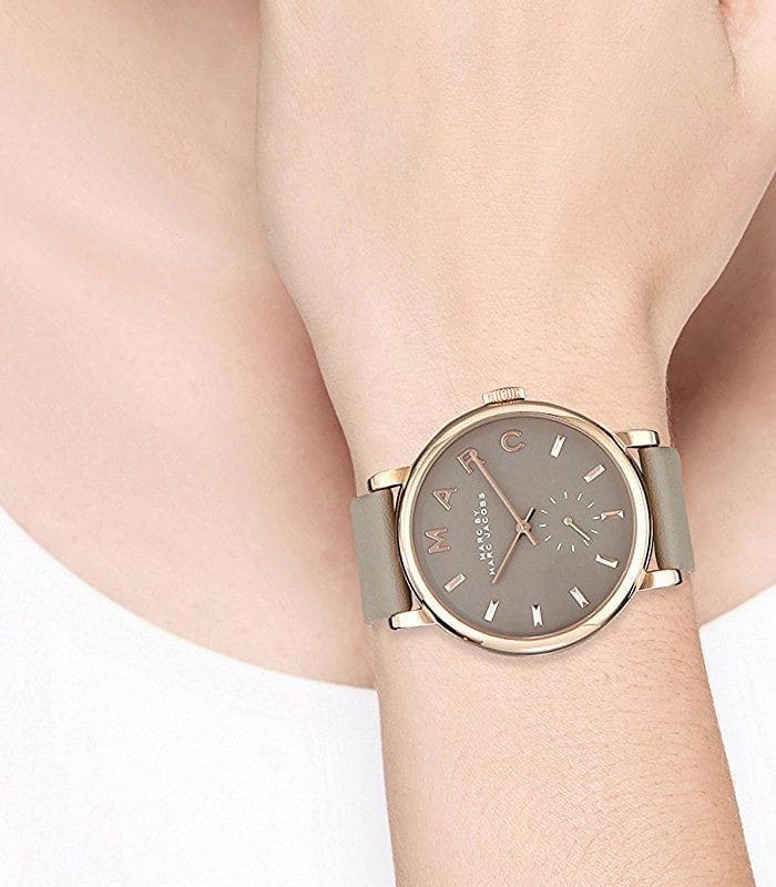 値下げ☆Marc by Marc Jacobs　腕時計 ベイカー　MBM1266 Marc Jacobs Baker Grey Dial Grey Leather Strap Watch for Women