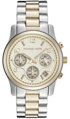 Michael Kors Runway Montre à cadran doré et bracelet en acier