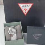 Guess G-Twist Silver Dial Silver Steel Strap Watch for Women - W1082L1