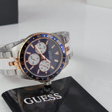 Guess Odyssey Blue Dial Two Tone Steel Strap Watch For Men - W1107G3