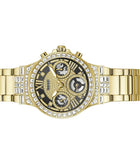 Guess Moonlight Diamonds Gold Dial Gold Steel Strap Watch for Women - GW0320L5