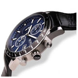 Hugo Boss Rafale Chronograph Quartz Blue Dial Black Leather Strap Watch For Men - HB1513391