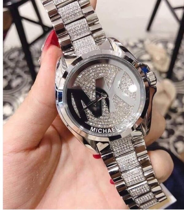 Michael Kors Uhr Damen Silber Glitzer Armbanduhr Silber Michael
