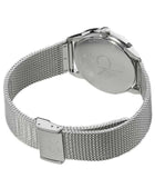 Calvin Klein Minimal White Dial Silver Mesh Bracelet Watch for Women - K3M2212Y