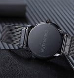 Calvin Klein Minimal Black Dial Black Mesh Bracelet Watch for Men - K3M224B1