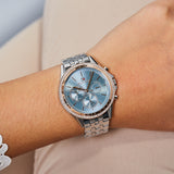Tommy Hilfiger Ari Diamonds Blue Dial Silver Steel Strap Watch for Women - 1781976