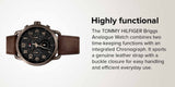 Tommy Hilfiger Briggs Chronograph Black Dial Brown Leather Strap Watch for Men - 1791425