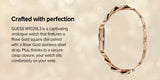 Guess Vanity Rose Gold Dial Rose Gold Steel Strap Watch for Women - W1029L3