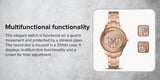 Fossil Stella Sport Multifunction Rose Gold Dial Rose Gold Steel Strap Watch for Women - ES5106