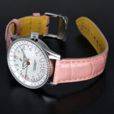 Breitling Navitimer Automatic 35 Mother of Pearl Dial Pink Leather Strap Watch for Women - A17395211A1P3