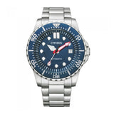 Citizen Promaster Mechanical Blue Dial Silver Steel Strap Watch For Men - NJ0121-89L